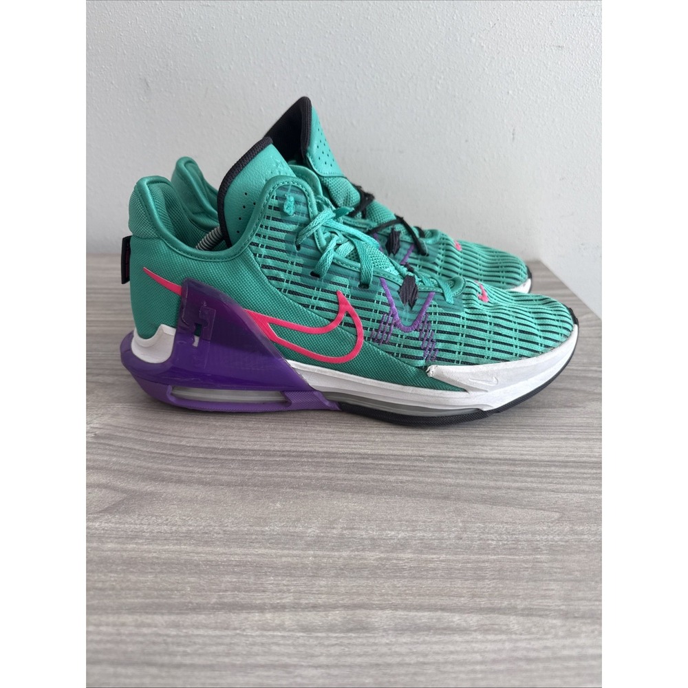 Nike LeBron Witness 6 Clear Emerald Wild Berry Men's Sneakers Size 13 CZ4052-300